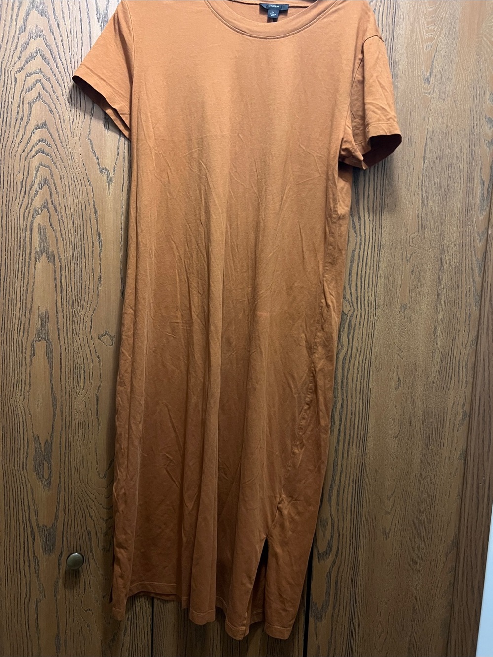 J. Crew Burnt Orange T-Shirt Maxi Dress